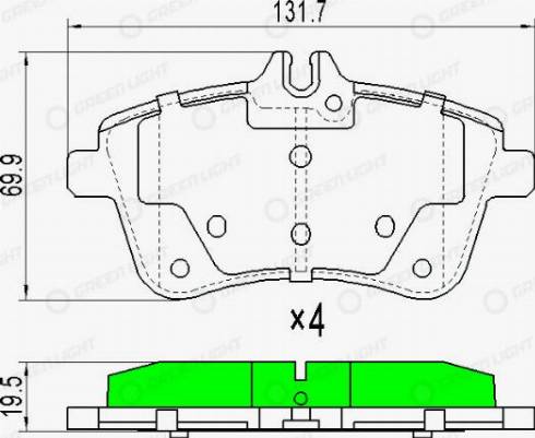 AutomotiveAdriado GLBP0148 - Kit de plaquettes de frein, frein à disque cwaw.fr