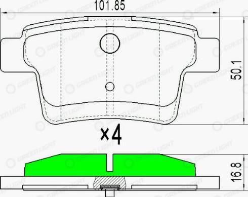 AutomotiveAdriado GLBP0142 - Kit de plaquettes de frein, frein à disque cwaw.fr