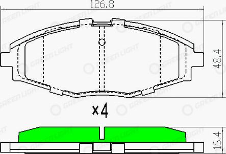 AutomotiveAdriado GLBP0154 - Kit de plaquettes de frein, frein à disque cwaw.fr