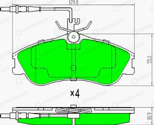 AutomotiveAdriado GLBP0155 - Kit de plaquettes de frein, frein à disque cwaw.fr