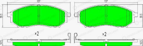 AutomotiveAdriado GLBP0150 - Kit de plaquettes de frein, frein à disque cwaw.fr