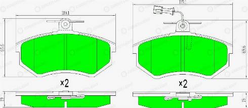 AutomotiveAdriado GLBP0151 - Kit de plaquettes de frein, frein à disque cwaw.fr