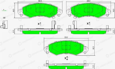 AutomotiveAdriado GLBP0152 - Kit de plaquettes de frein, frein à disque cwaw.fr