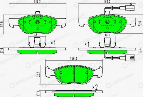 AutomotiveAdriado GLBP0157 - Kit de plaquettes de frein, frein à disque cwaw.fr