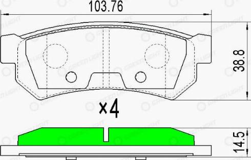 AutomotiveAdriado GLBP0164 - Kit de plaquettes de frein, frein à disque cwaw.fr