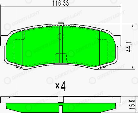 AutomotiveAdriado GLBP0161 - Kit de plaquettes de frein, frein à disque cwaw.fr