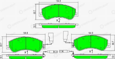 AutomotiveAdriado GLBP0162 - Kit de plaquettes de frein, frein à disque cwaw.fr