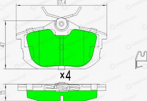 AutomotiveAdriado GLBP0109 - Kit de plaquettes de frein, frein à disque cwaw.fr