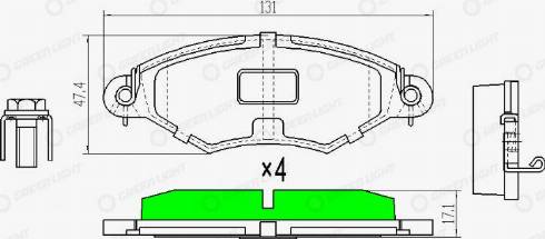 AutomotiveAdriado GLBP0105 - Kit de plaquettes de frein, frein à disque cwaw.fr