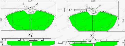 AutomotiveAdriado GLBP0100 - Kit de plaquettes de frein, frein à disque cwaw.fr