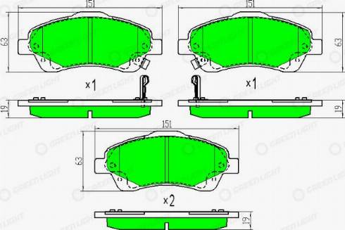 AutomotiveAdriado GLBP0108 - Kit de plaquettes de frein, frein à disque cwaw.fr