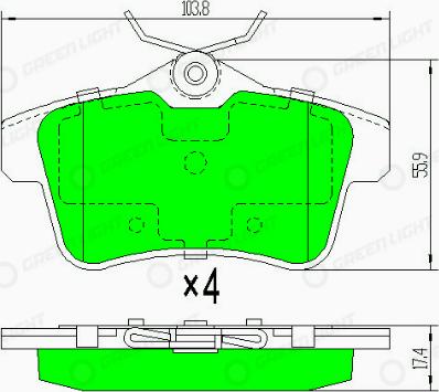 AutomotiveAdriado GLBP0103 - Kit de plaquettes de frein, frein à disque cwaw.fr