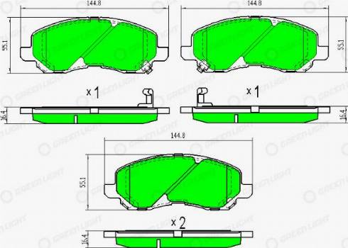 AutomotiveAdriado GLBP0102 - Kit de plaquettes de frein, frein à disque cwaw.fr