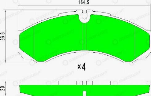 AutomotiveAdriado GLBP0116 - Kit de plaquettes de frein, frein à disque cwaw.fr