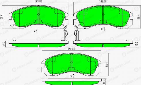 AutomotiveAdriado GLBP0111 - Kit de plaquettes de frein, frein à disque cwaw.fr