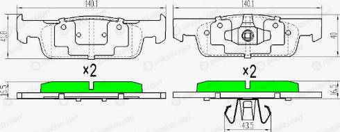 AutomotiveAdriado GLBP0118 - Kit de plaquettes de frein, frein à disque cwaw.fr