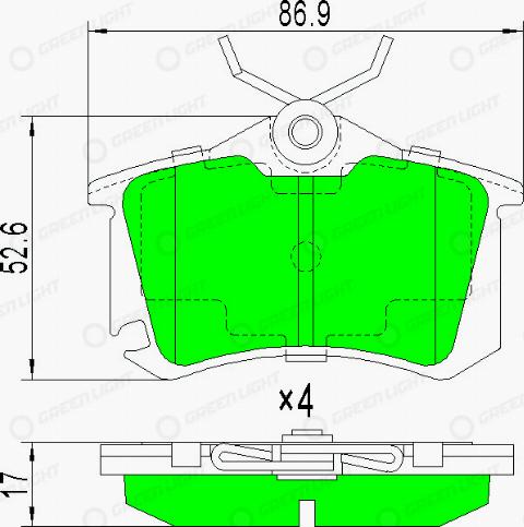 AutomotiveAdriado GLBP0113 - Kit de plaquettes de frein, frein à disque cwaw.fr