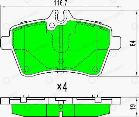 AutomotiveAdriado GLBP0112 - Kit de plaquettes de frein, frein à disque cwaw.fr