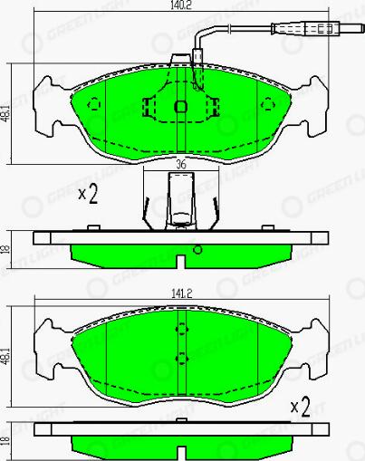 AutomotiveAdriado GLBP0189 - Kit de plaquettes de frein, frein à disque cwaw.fr