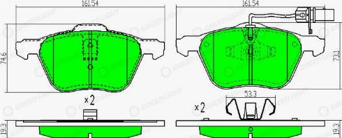 AutomotiveAdriado GLBP0184 - Kit de plaquettes de frein, frein à disque cwaw.fr