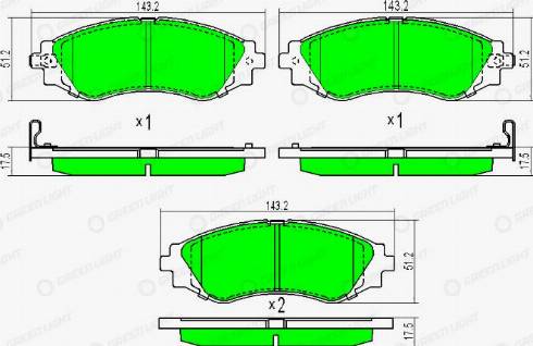 AutomotiveAdriado GLBP0186 - Kit de plaquettes de frein, frein à disque cwaw.fr