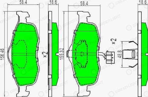 AutomotiveAdriado GLBP0180 - Kit de plaquettes de frein, frein à disque cwaw.fr