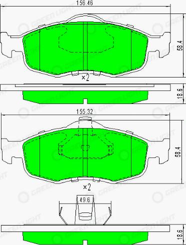 AutomotiveAdriado GLBP0187 - Kit de plaquettes de frein, frein à disque cwaw.fr