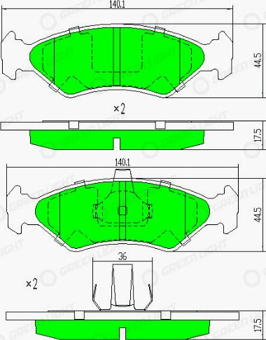 AutomotiveAdriado GLBP0139 - Kit de plaquettes de frein, frein à disque cwaw.fr