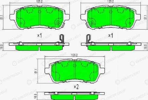 AutomotiveAdriado GLBP0134 - Kit de plaquettes de frein, frein à disque cwaw.fr