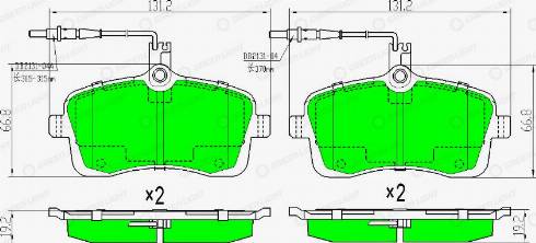 AutomotiveAdriado GLBP0135 - Kit de plaquettes de frein, frein à disque cwaw.fr