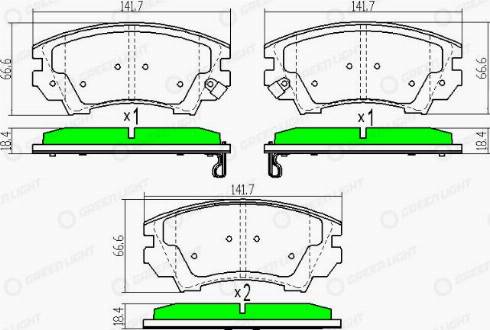 AutomotiveAdriado GLBP0133 - Kit de plaquettes de frein, frein à disque cwaw.fr