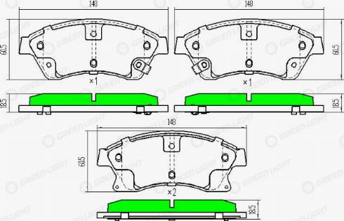 AutomotiveAdriado GLBP0132 - Kit de plaquettes de frein, frein à disque cwaw.fr