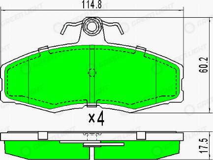 AutomotiveAdriado GLBP0137 - Kit de plaquettes de frein, frein à disque cwaw.fr