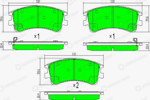 AutomotiveAdriado GLBP0129 - Kit de plaquettes de frein, frein à disque cwaw.fr