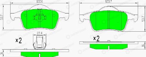 AutomotiveAdriado GLBP0125 - Kit de plaquettes de frein, frein à disque cwaw.fr