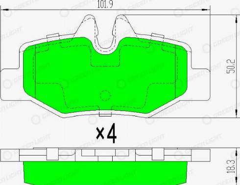 AutomotiveAdriado GLBP0126 - Kit de plaquettes de frein, frein à disque cwaw.fr