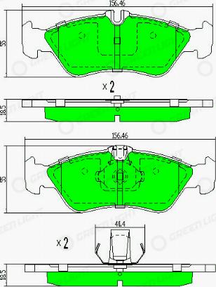 AutomotiveAdriado GLBP0120 - Kit de plaquettes de frein, frein à disque cwaw.fr