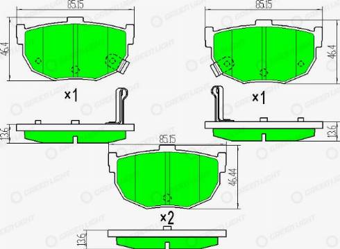 AutomotiveAdriado GLBP0123 - Kit de plaquettes de frein, frein à disque cwaw.fr