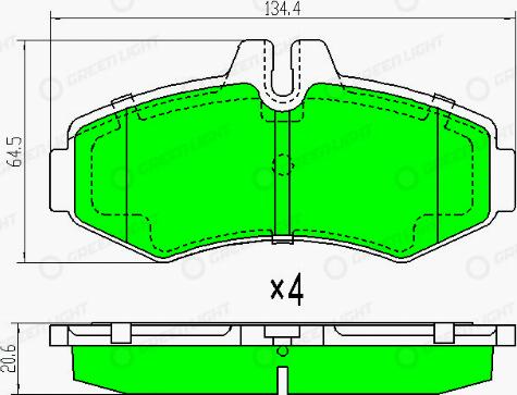 AutomotiveAdriado GLBP0122 - Kit de plaquettes de frein, frein à disque cwaw.fr