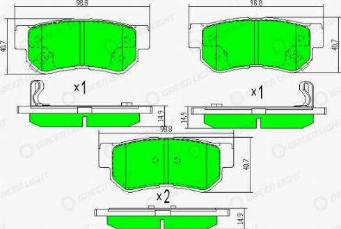 AutomotiveAdriado GLBP0127 - Kit de plaquettes de frein, frein à disque cwaw.fr