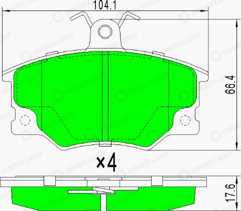 AutomotiveAdriado GLBP0174 - Kit de plaquettes de frein, frein à disque cwaw.fr