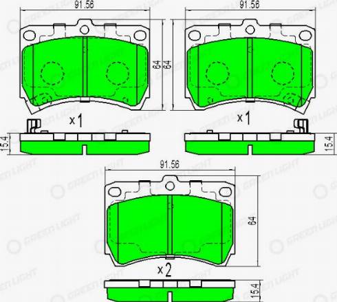 AutomotiveAdriado GLBP0176 - Kit de plaquettes de frein, frein à disque cwaw.fr