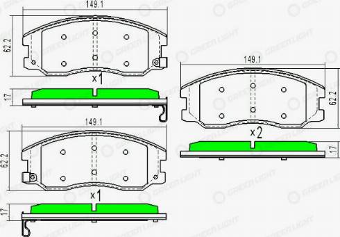 AutomotiveAdriado GLBP0170 - Kit de plaquettes de frein, frein à disque cwaw.fr