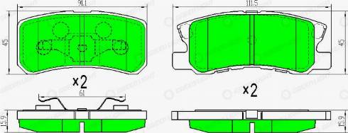 AutomotiveAdriado GLBP0171 - Kit de plaquettes de frein, frein à disque cwaw.fr