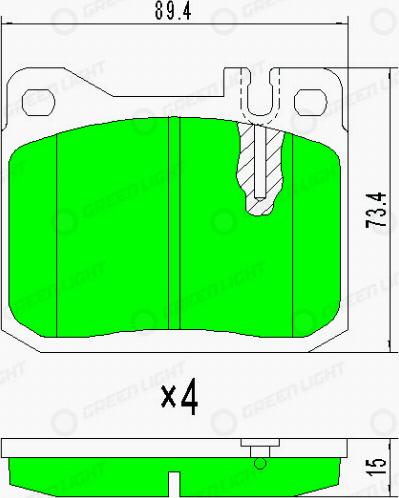 AutomotiveAdriado GLBP0178 - Kit de plaquettes de frein, frein à disque cwaw.fr