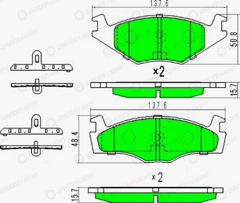 AutomotiveAdriado GLBP0172 - Kit de plaquettes de frein, frein à disque cwaw.fr