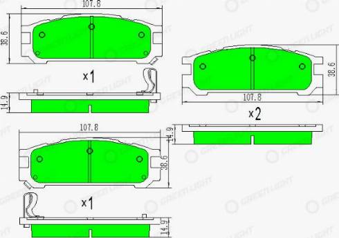 AutomotiveAdriado GLBP0399 - Kit de plaquettes de frein, frein à disque cwaw.fr