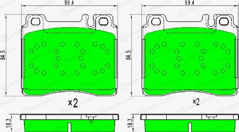 AutomotiveAdriado GLBP0394 - Kit de plaquettes de frein, frein à disque cwaw.fr