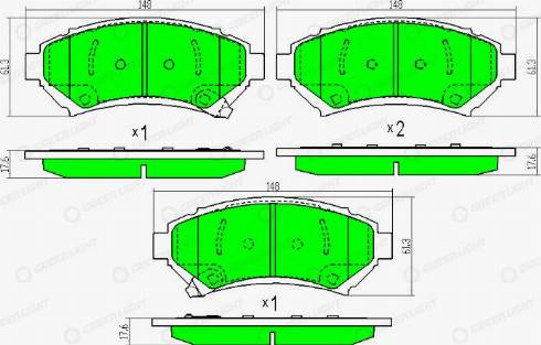 AutomotiveAdriado GLBP0395 - Kit de plaquettes de frein, frein à disque cwaw.fr