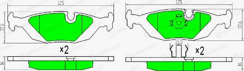 AutomotiveAdriado GLBP0407 - Kit de plaquettes de frein, frein à disque cwaw.fr